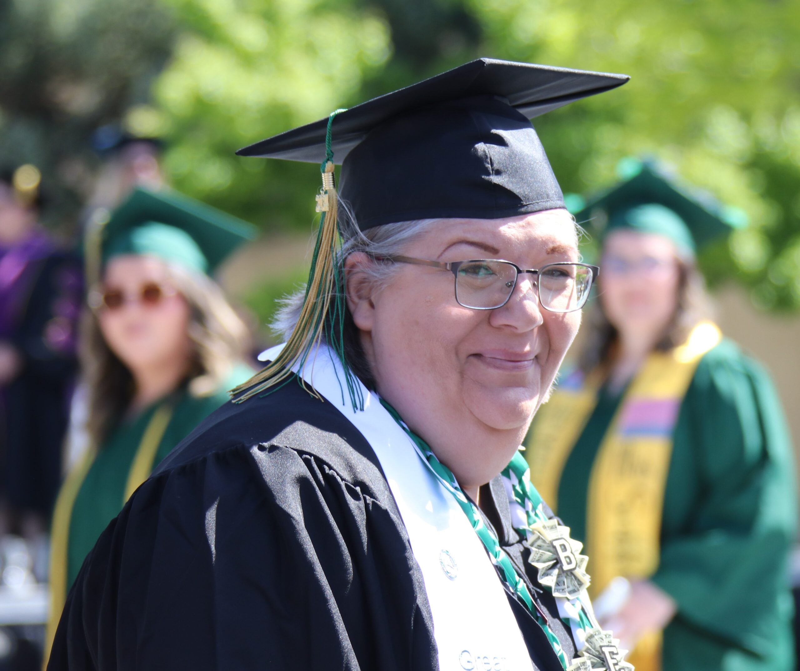 Photo of woman on graduation day.